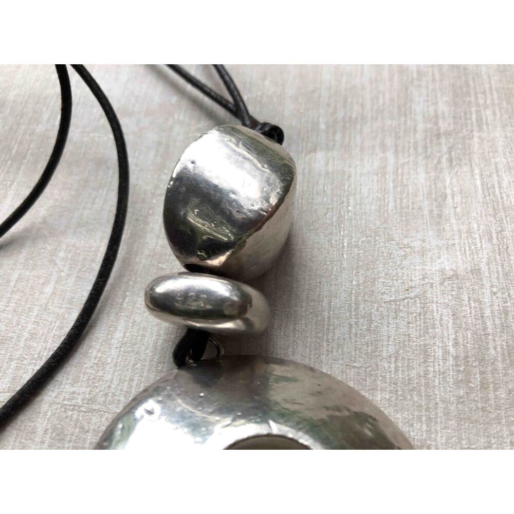 Signed Simon Sebbag Sterling Modernist 3 Piece Necklace - Picture 5 of 5